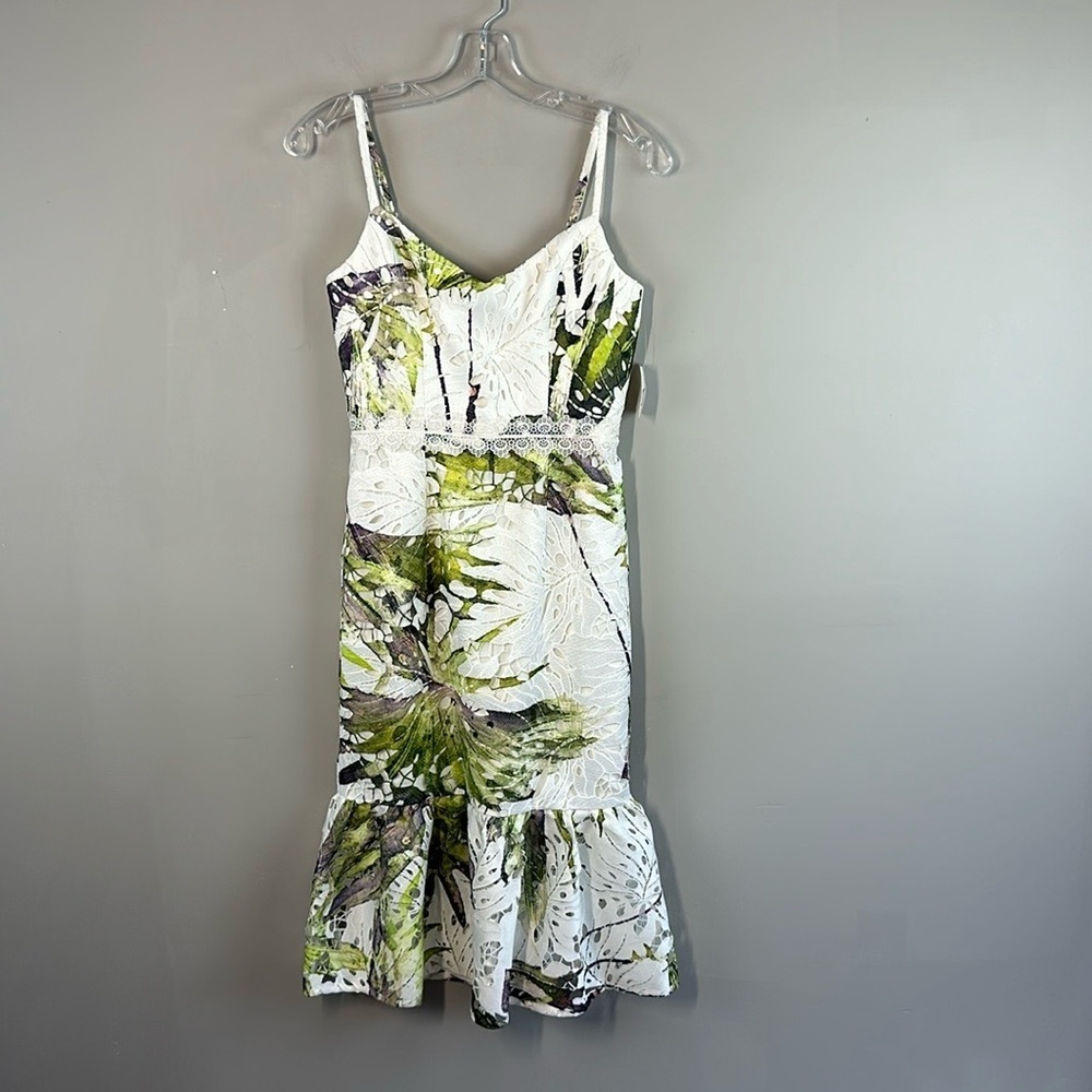NWT Dress The Population Alea Tropical Print Lace Dress Size XS - Picture 2 of 16